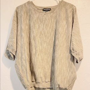 DKNY Jeans Marled Knit Dolman Sage Top Size: Large.